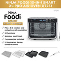 Ninja DT202BK Foodi 8-in-1 XL Pro Air Fry Oven, Large Countertop Convection and Digital Toaster Oven, 1800 Watts, Black, 12 in. ANM Liquidation