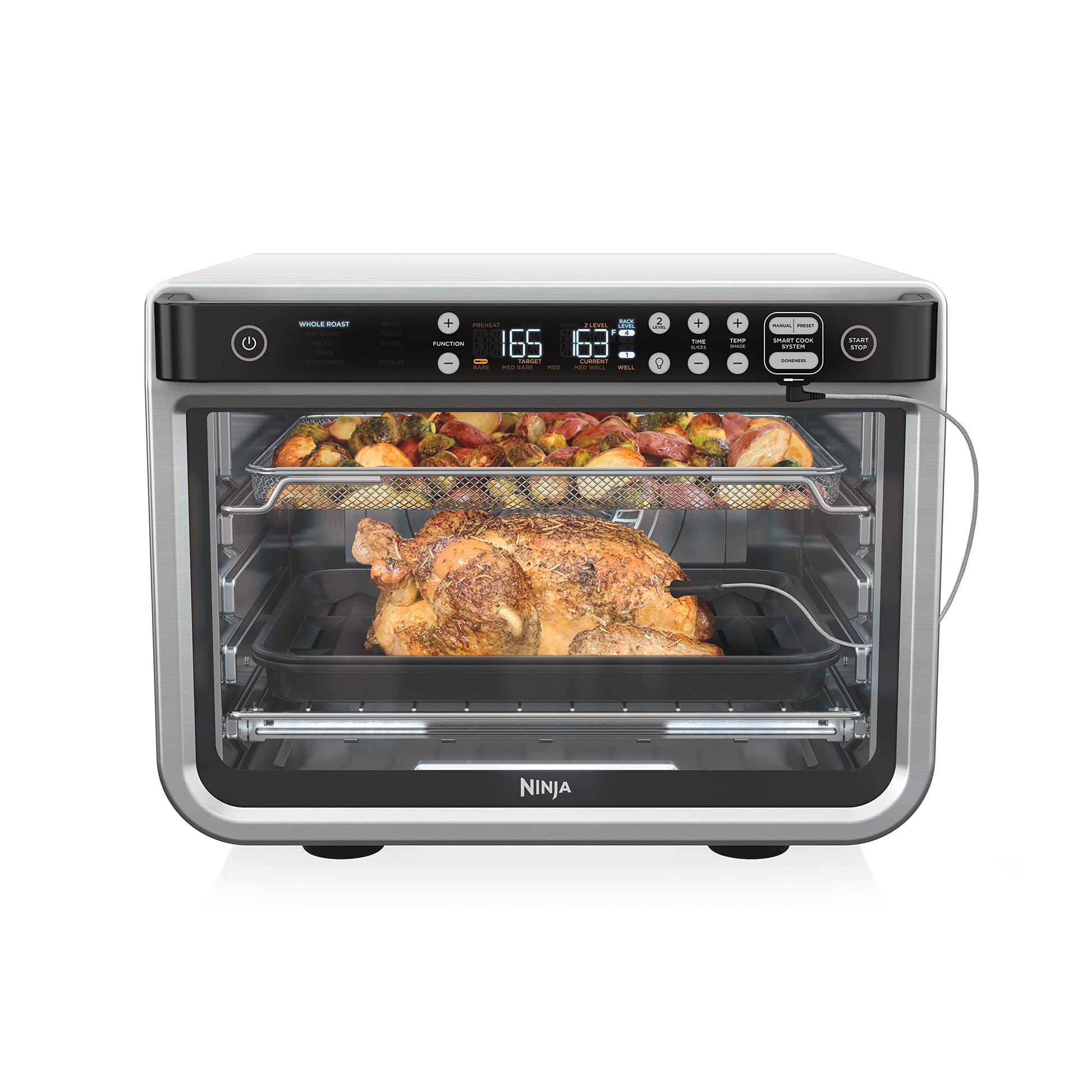 Ninja DT202BK Foodi 8-in-1 XL Pro Air Fry Oven, Large Countertop Convection and Digital Toaster Oven, 1800 Watts, Black, 12 in. ANM Liquidation