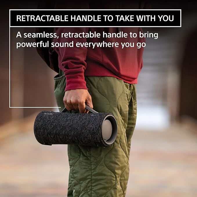 Sony SRS-XG300 X-Series Wireless Portable-Bluetooth Party-Speaker IP67 Waterproof and Dustproof with 25 Hour-Battery and Retractable Handle, Black- New ANM Liquidation