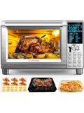Nuwave Bravo Air Fryer Toaster Smart Oven, 12-in-1 Countertop Convection, 30-QT XL Capacity, 50°-500°F Temperature Controls, Top and Bottom Heater Adjustments 0%-100%, Brushed Stainless Steel Look ANM Liquidation
