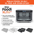 Ninja DT202BK Foodi 8-in-1 XL Pro Air Fry Oven, Large Countertop Convection and Digital Toaster Oven, 1800 Watts, Black, 12 in. ANM Liquidation