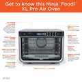 Ninja DT202BK Foodi 8-in-1 XL Pro Air Fry Oven, Large Countertop Convection and Digital Toaster Oven, 1800 Watts, Black, 12 in. ANM Liquidation
