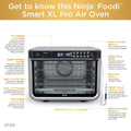 Ninja DT202BK Foodi 8-in-1 XL Pro Air Fry Oven, Large Countertop Convection and Digital Toaster Oven, 1800 Watts, Black, 12 in. ANM Liquidation