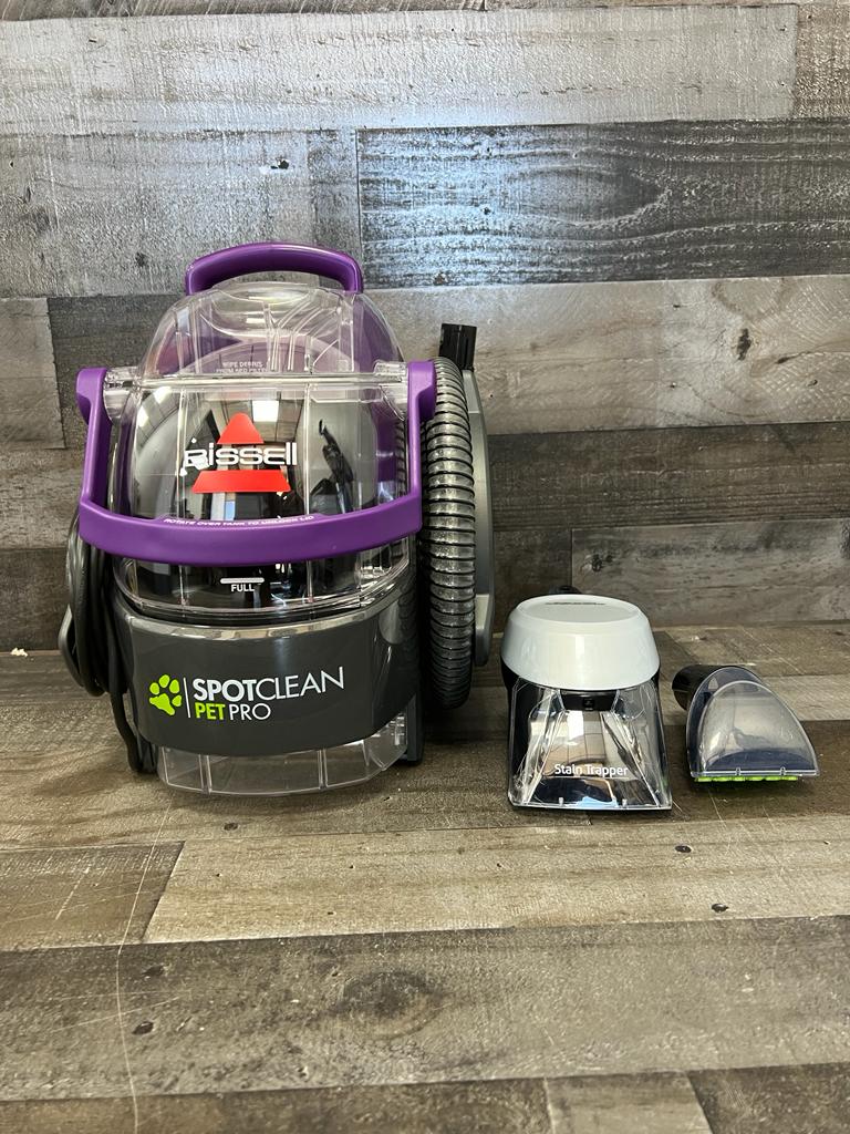 BISSELL SpotClean Pet Pro Portable Carpet Cleaner, 2458, Grapevine Pur