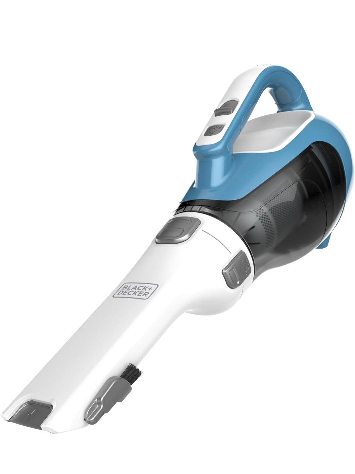 BLACK+DECKER dustbuster AdvancedClean Cordless Handheld Vacuum, Compact Home and Car Vacuum with Crevice Tool (CHV1410L), Blue, White