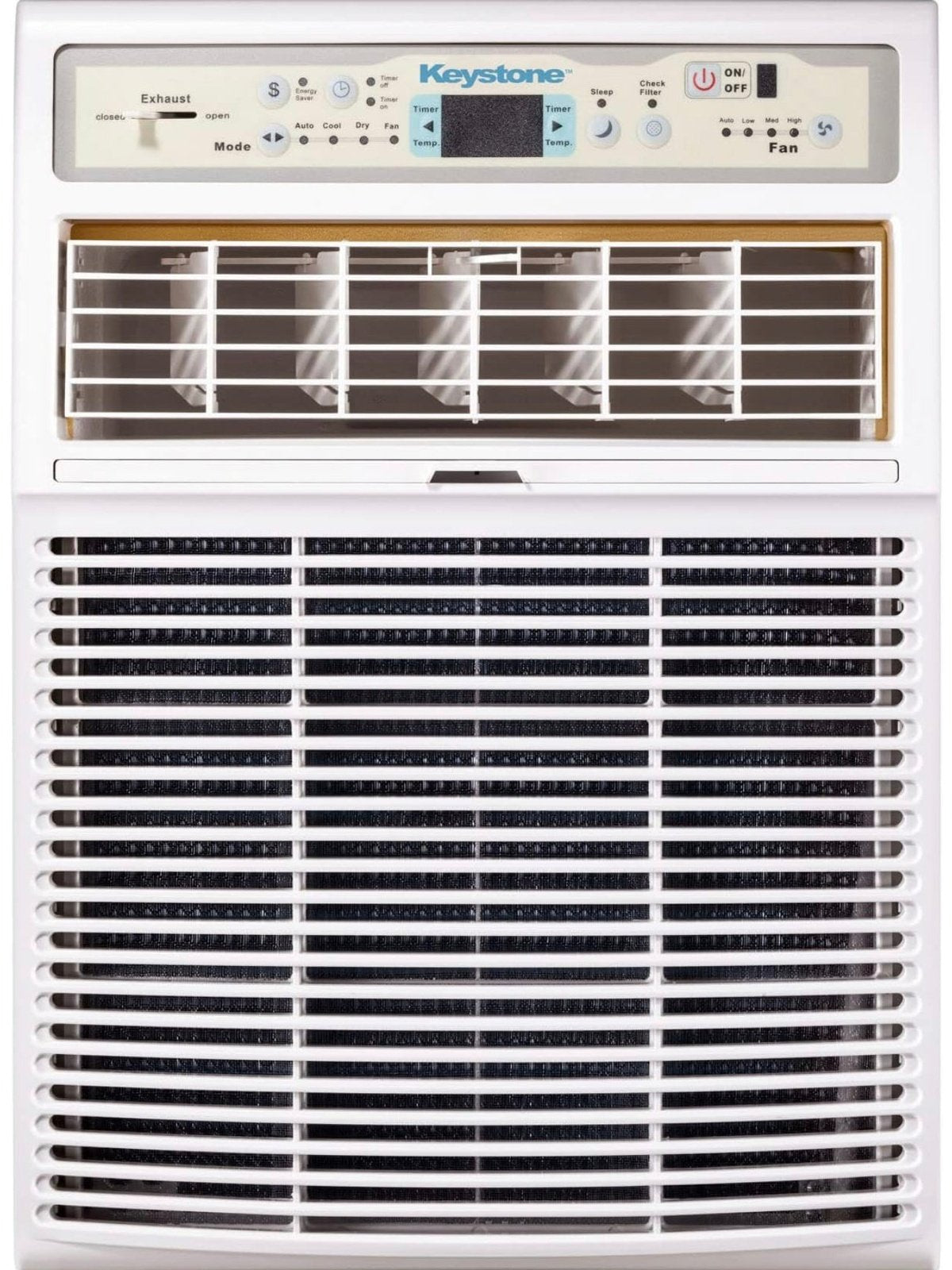 Keystone 10,000 BTU Slider Casement Window-Wall Air Conditioner and Dehumidifier with 4-Way Air Direction Control, Window AC Unit for Bedroom, Living Room, Small-Medium Sized Rooms up to 450 Sq.Ft