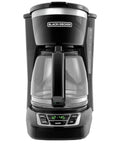 BLACK+DECKER 12-Cup Digital Coffee Maker, Programmable, Washable Basket Filter, Sneak-A-Cup, Auto Brew, Water Window, Keep Hot Plate, Black ANM Liquidation