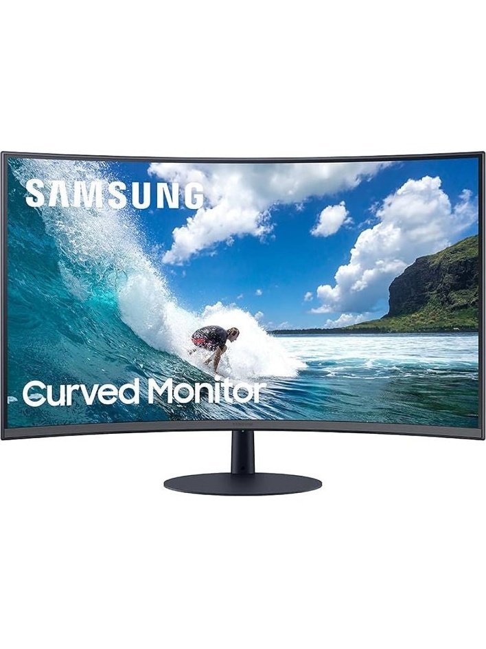 SAMSUNG T550 Series 27-Inch FHD 1080p Computer Monitor, 75Hz, Curved, Built-in Speakers