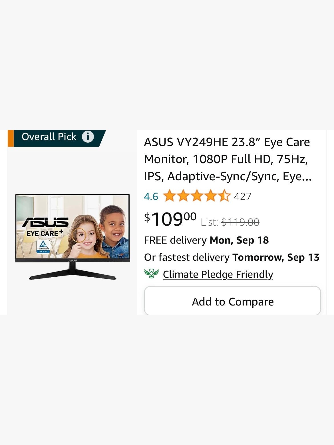 ASUS VY249HE 23.8" Monitor