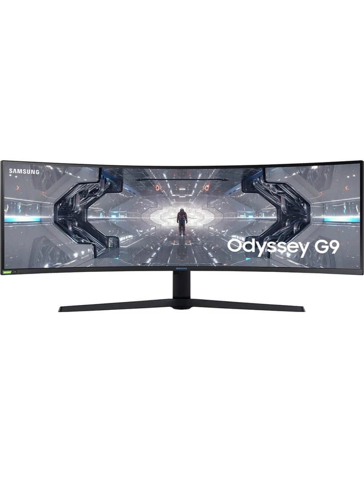 SAMSUNG 49” Odyssey G9 Gaming Monitor, 1000R Curved Screen, QLED, Dual QHD Display, 240Hz, NVIDIA G-SYNC and FreeSync Premium Pro, LC49G95TSSNXZA, White