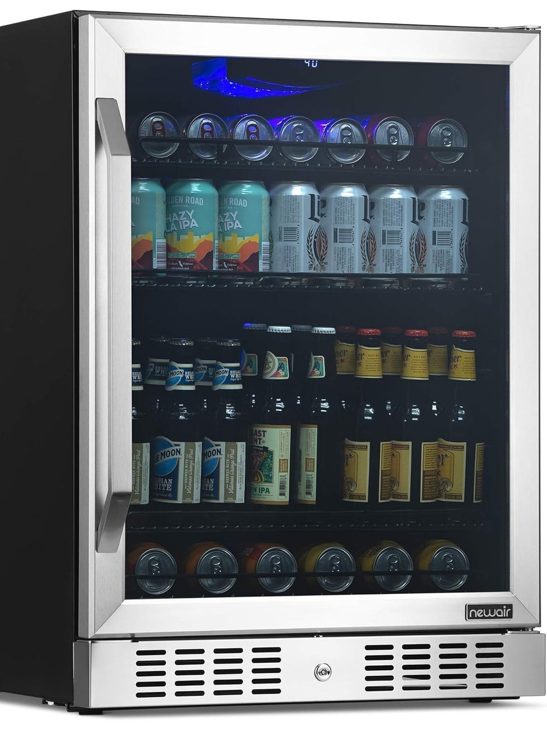 Newair NBC177SS00-RB 24" Built-in Beverage Fridge,177 Cans-Certified Refurbished ANM Liquidation