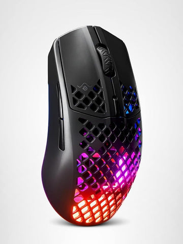 SteelSeries Aerox 3 Wireless Holey RGB Gaming Mouse - Onyx Ultra-lightweight 18K