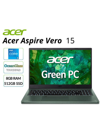 Acer Aspire Vero 15.6" FHD Laptop Intel Core i5-1335U 8GB RAM 512GB SSD Green PC