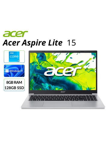Acer Aspire Lite 15-15.6" Laptop Intel Core 3 N350 8GB RAM 128GB SSD AL1536P32XP