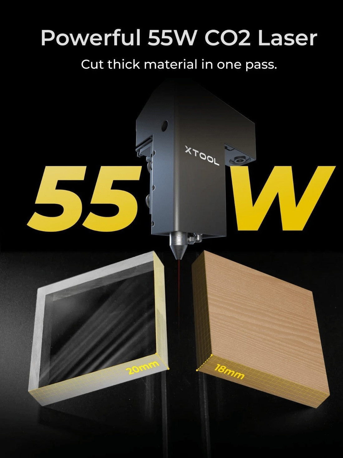 xTool RP1030386 P2 55W CO₂ Desktop Laser Engraver & Cutter-Certified Refurbished ANM Liquidation