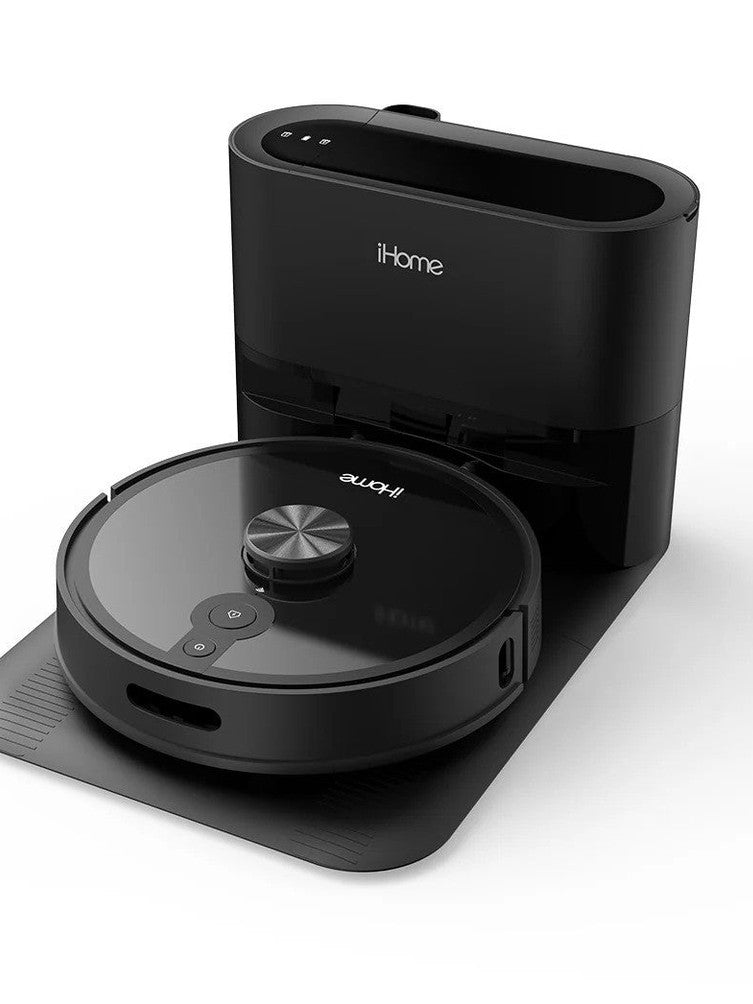 iHome iHRVS1PRO-3BLK Nova S1 Pro Self Empty Robot Vacuum, 150 Min Runtime, Black ANM Liquidation
