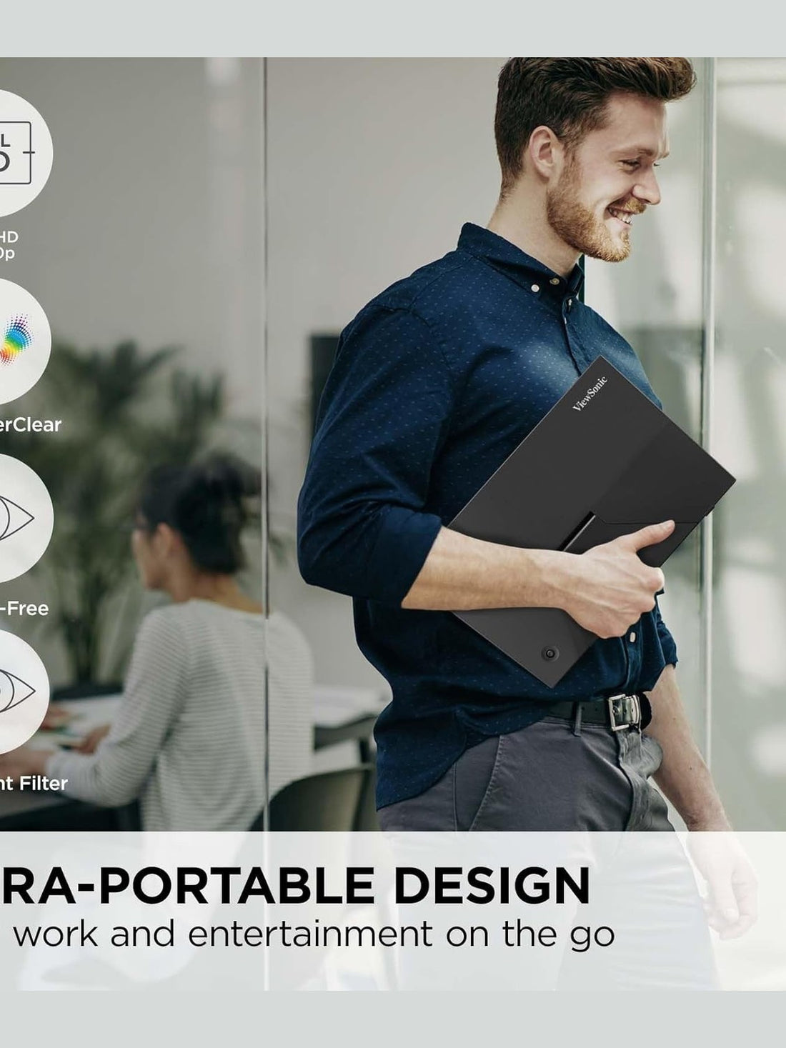 ViewSonic VA1653 16 Inch 1080p FHD IPS Portable Monitor - Certified Refurbished ANM Liquidation