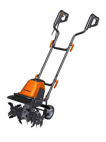 LawnMaster 16-Inch Electric Tiller 10-Amp Cultivator Foldable 6-Steel Blades