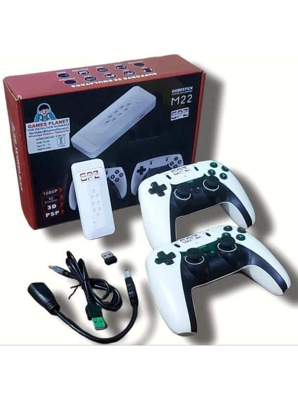 GameStick M22 Controller Camepad 4K Dubbla controller 1080P 52 Emulator 3D PSP