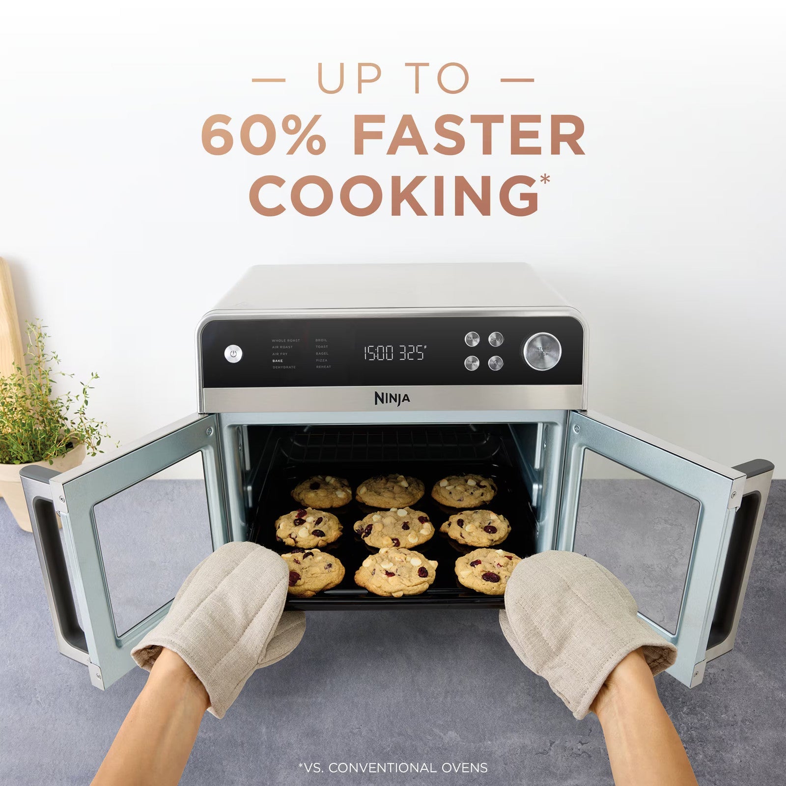 Ninja - French Door Premier Air Fryer, Convection Oven, Toaster - Stainless Steel ANM Liquidation