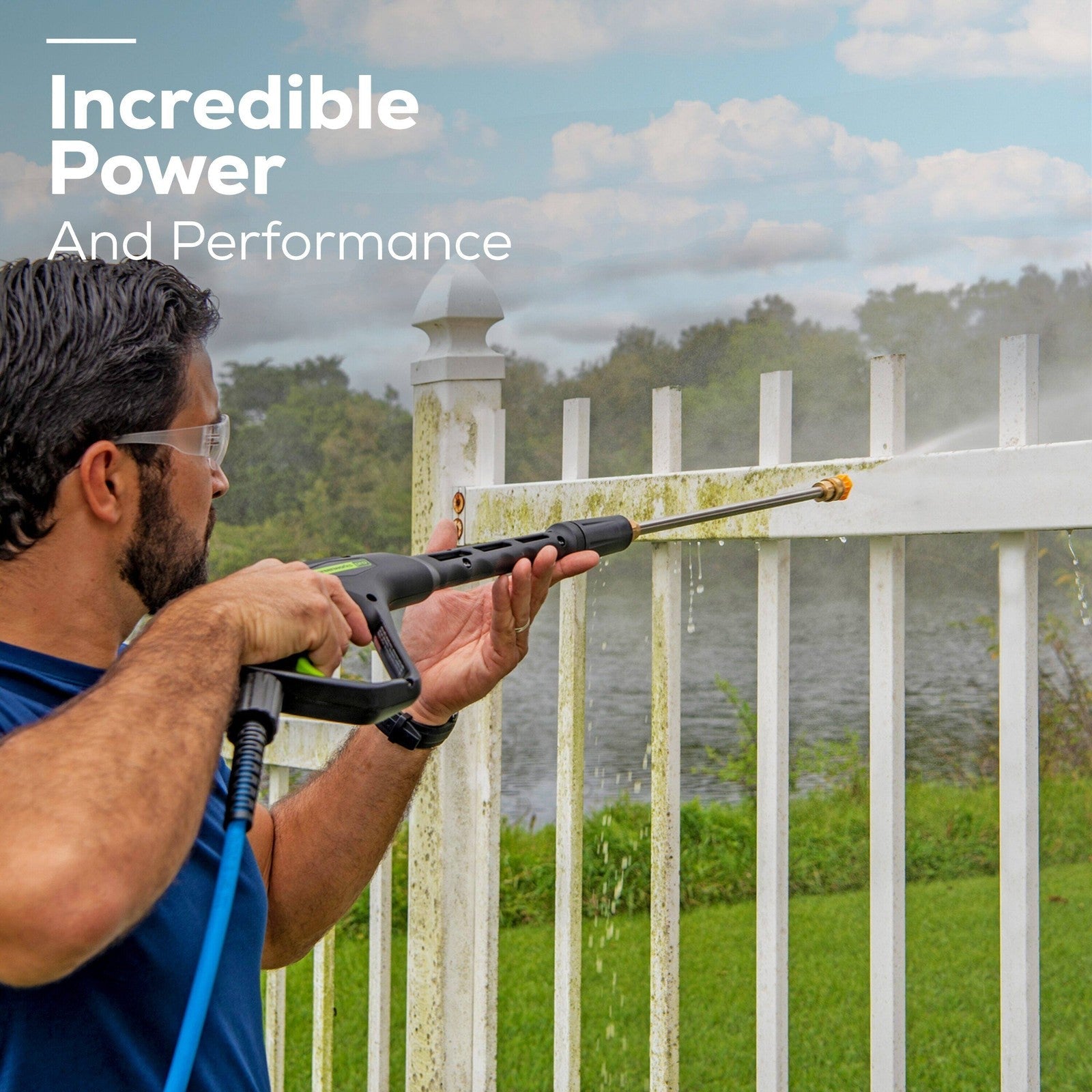 Greenworks - Pro Electric Pressure Washer up to 2300 PSI at 1.2 GPM - Green ANM Liquidation