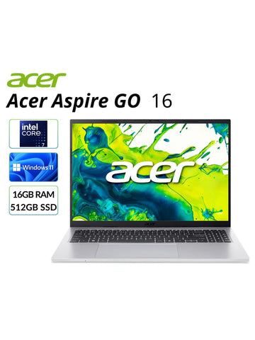 Acer Aspire Go 16 Laptop Intel Core 7 150U 16GB RAM 512GB SSD – AG16-71P-7680