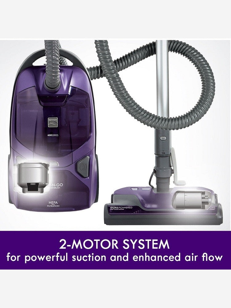 Kenmore 600 Series Bagged Canister Vacuum Cleaner HEPA Pet Friendly 2L Capacity