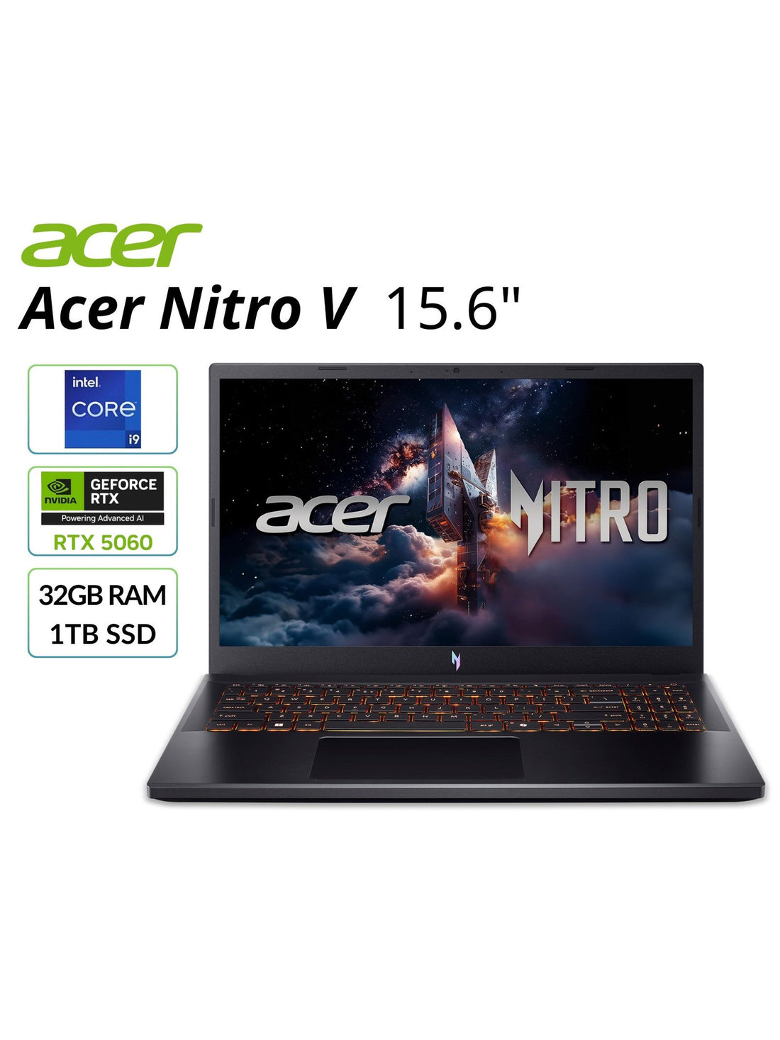 Acer Nitro V 15 Gaming Laptop GeForce RTX 5060 32GB RAM 1TB SSD ANV15-52-90QH
