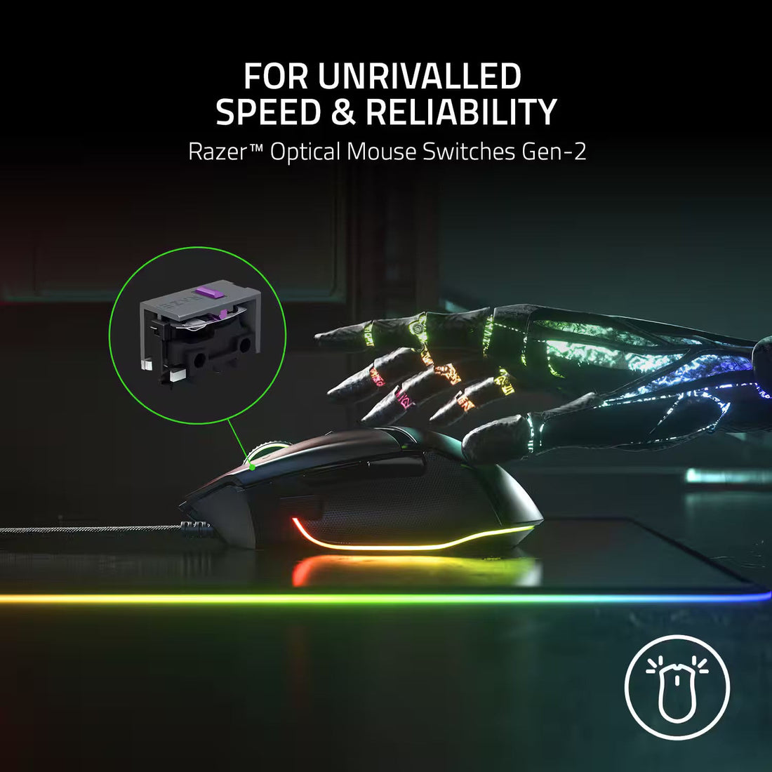 Razer - Basilisk V3 Optical Gaming Mouse with Chroma RBG Lighting - Wired - B... ANM Liquidation