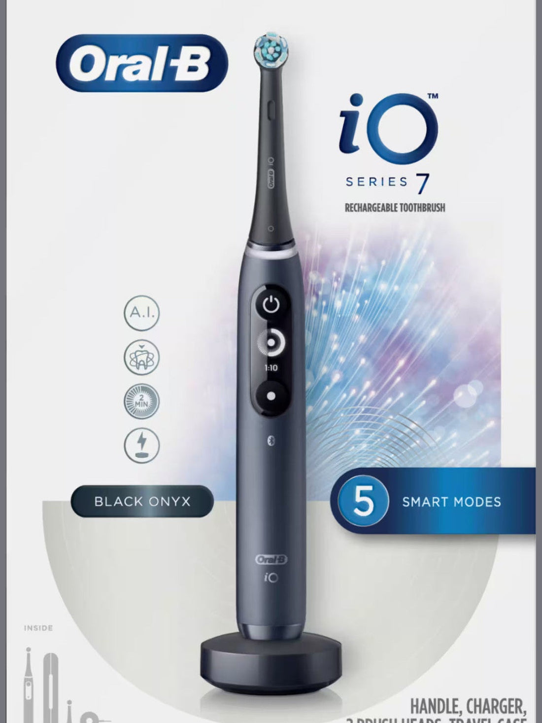 Oral-B - iO Series 7 Connected Rechargeable Electric Toothbrush - Onyx Black ANM Liquidation