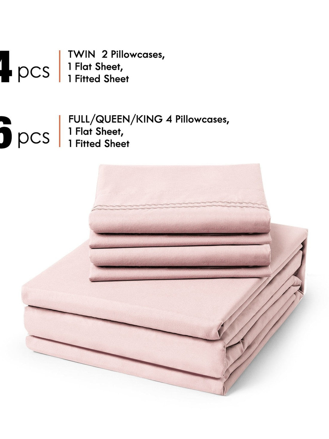 Bed Sheet Set 4/6 Piece Microfiber Soft 14 Inch Deep Pocket Easy Care All Season