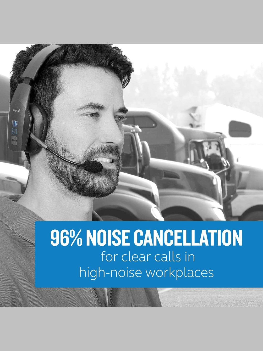 BlueParrott B450-XT Noise Cancelling Trucker Bluetooth Headset, BLK– Refurbished ANM Liquidation