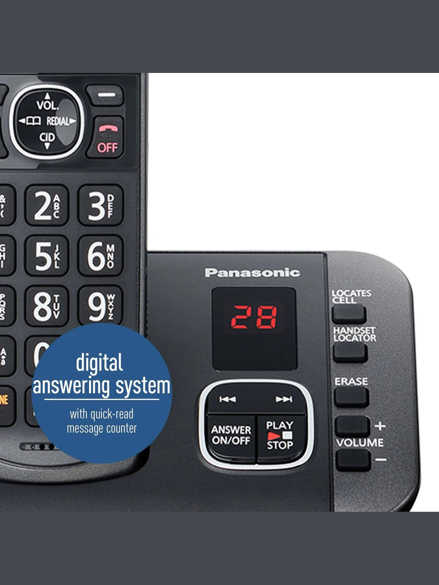 Panasonic KX-TG3833M 3-Handset Cordless Phone System - Certified Refurbished ANM Liquidation