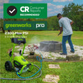 Greenworks - Pro Electric Pressure Washer up to 2300 PSI at 1.2 GPM - Green ANM Liquidation