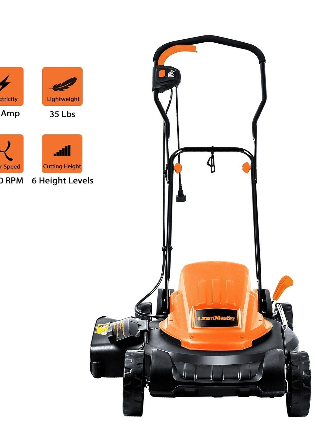 LawnMaster ME1218X Electric Lawn Mower 12AMP 19-Inch