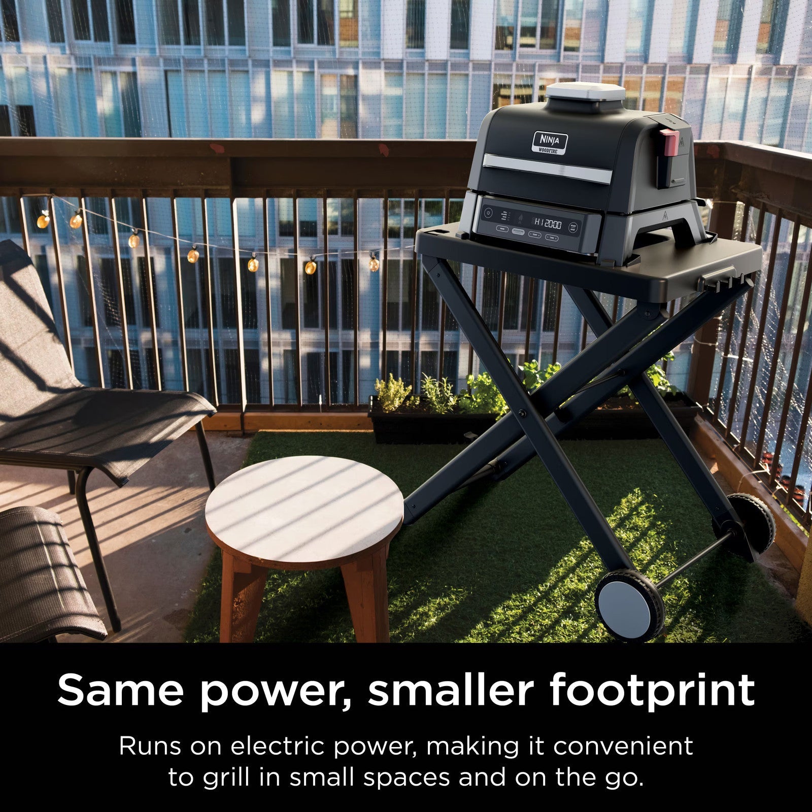 Ninja - Woodfire Outdoor Grill & Smoker, 4-in-1 Functionality ANM Liquidation