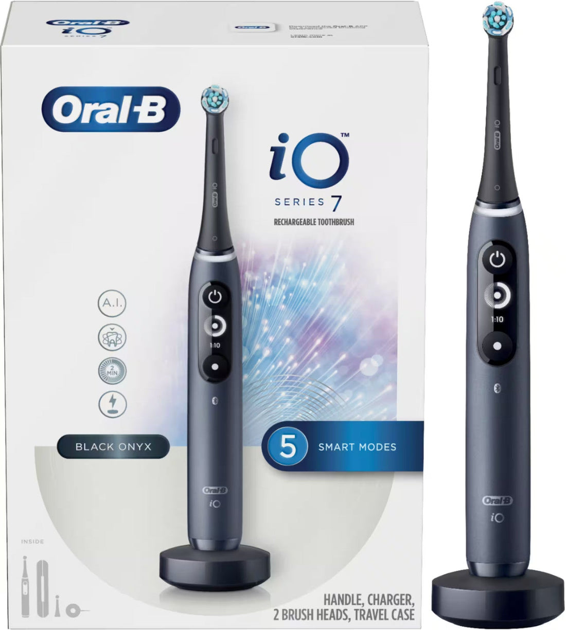 Oral-B - iO Series 7 Connected Rechargeable Electric Toothbrush - Onyx Black ANM Liquidation