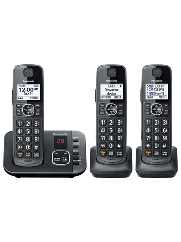 Panasonic KX-TG3833M 3-Handset Cordless Phone System - Certified Refurbished ANM Liquidation