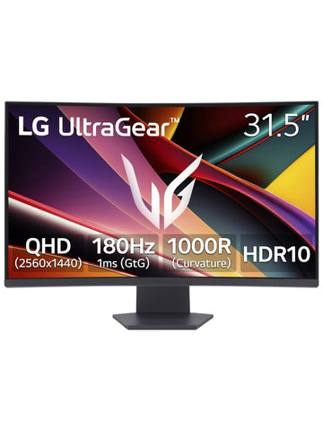 LG 32" UltraGear G6 QHD 180Hz 1ms AMD FreeSync Curved Gaming Monitor (32G60WA-B)