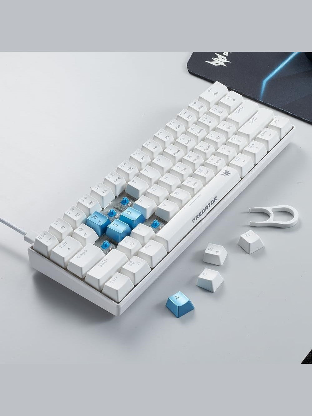 Acer Predator Aethon 330 Gaming Keyboard 61-Key RGB | Wired & Bluetooth | White