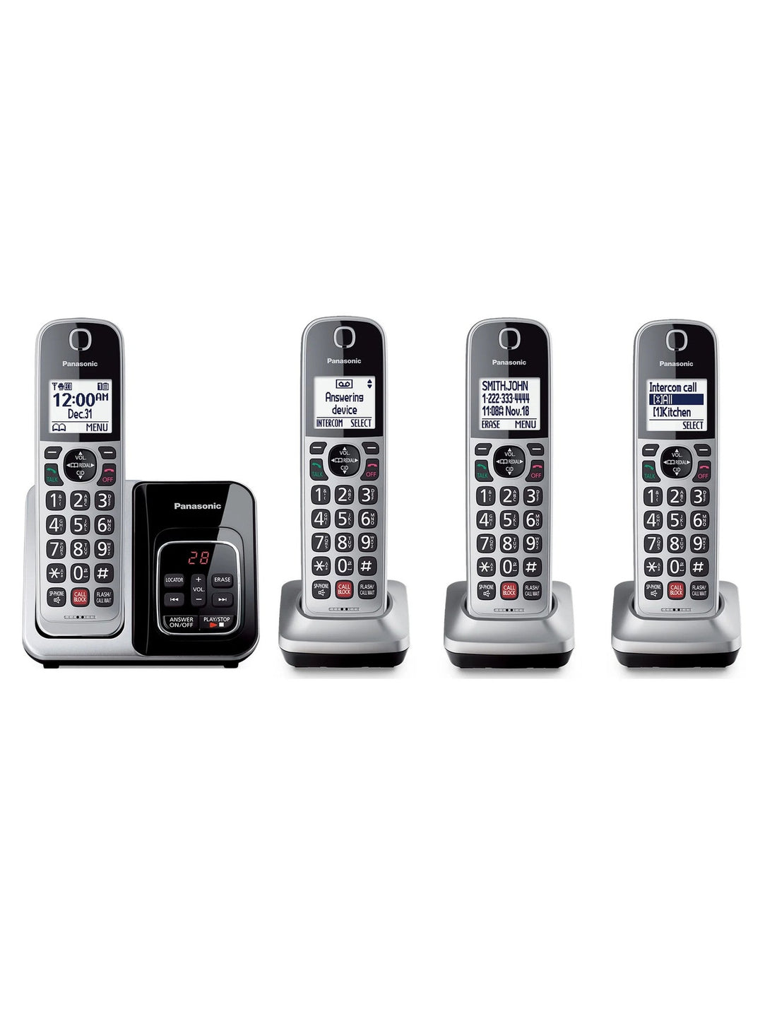 Panasonic KX-TG3824S Cordless Phone with Call Blocking - Certified Refurbished ANM Liquidation