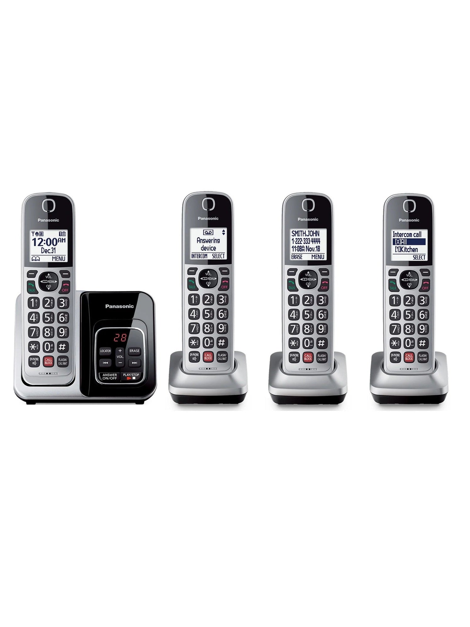 Panasonic KX-TG3824S Cordless Phone with Call Blocking - Certified Refurbished ANM Liquidation