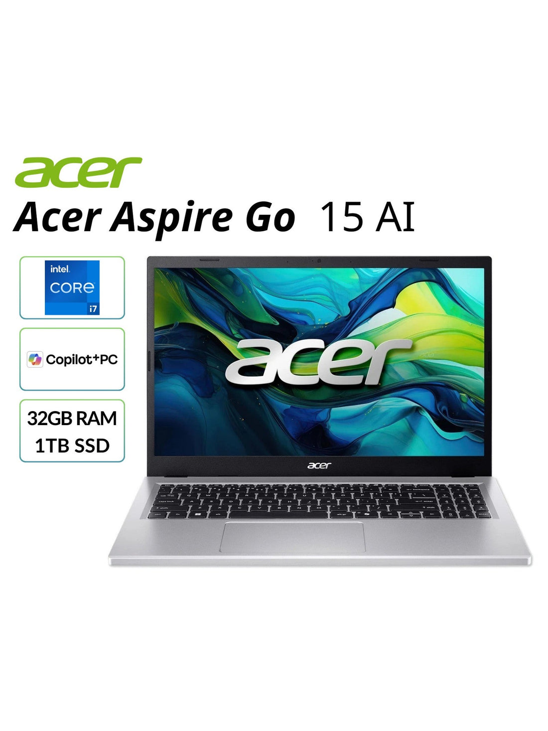 Acer Aspire Go 15 AI Laptop 15.6" Intel Core i7 32GB RAM 1TB SSD AG15-71PT-7378