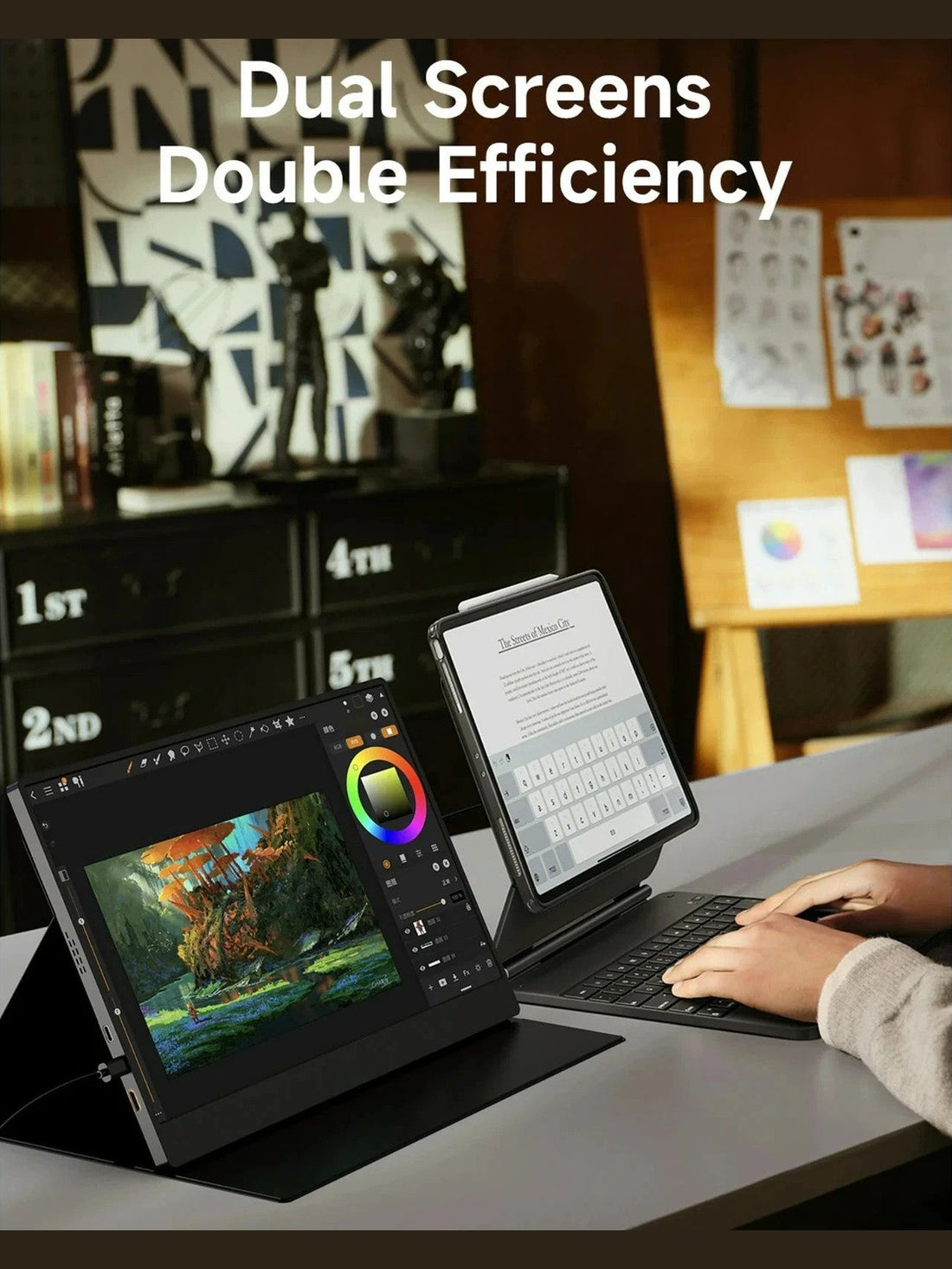 Ultra Thin Portable 15" 1080P Monitor For Laptops & Phones 1920x1080 IPS Screen™