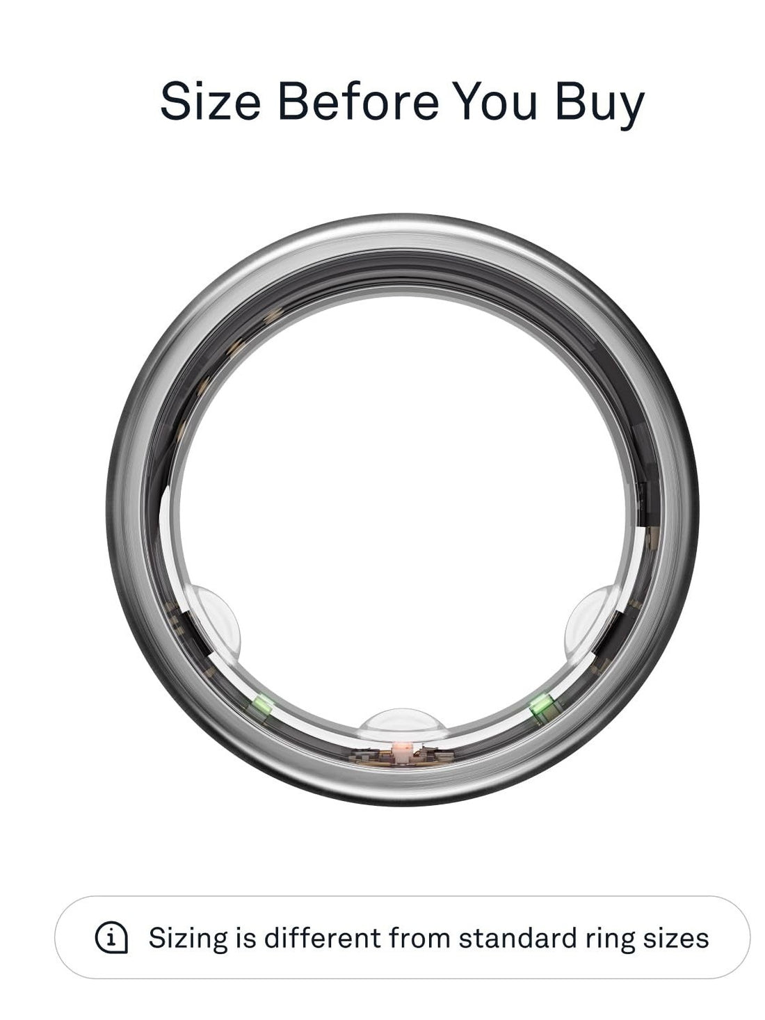 Oura Ring Gen3 - Horizon - Size 10 - Brushed Titanium - JZ90-52594-10