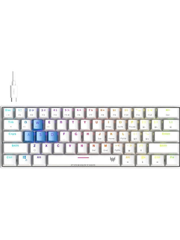 Acer Predator Aethon 330 Gaming Keyboard 61-Key RGB | Wired & Bluetooth | White