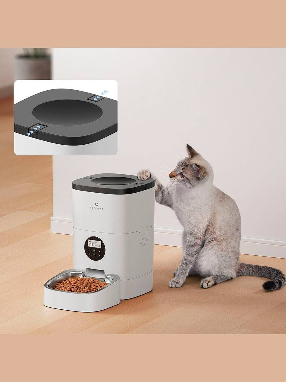 Petlibro PL-AF001-01W 4L Automatic Dog & Cat Feeder, White-Certified Refurbished ANM Liquidation