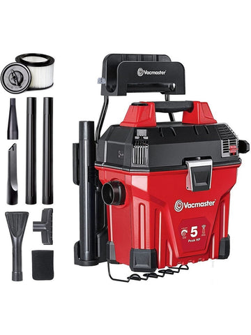 Vacmaster 5 Gallon 5 Peak HP Wet Dry Vacuum Cleaner Wall-Mounted Remote Control