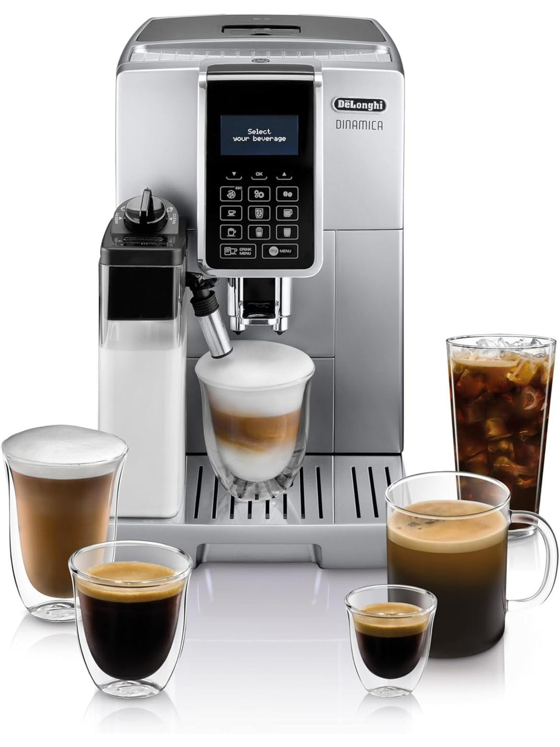 De'Longhi ECAM35075SI Dinamica LatteCrema Espresso Machine-Certified Refurbished ANM Liquidation