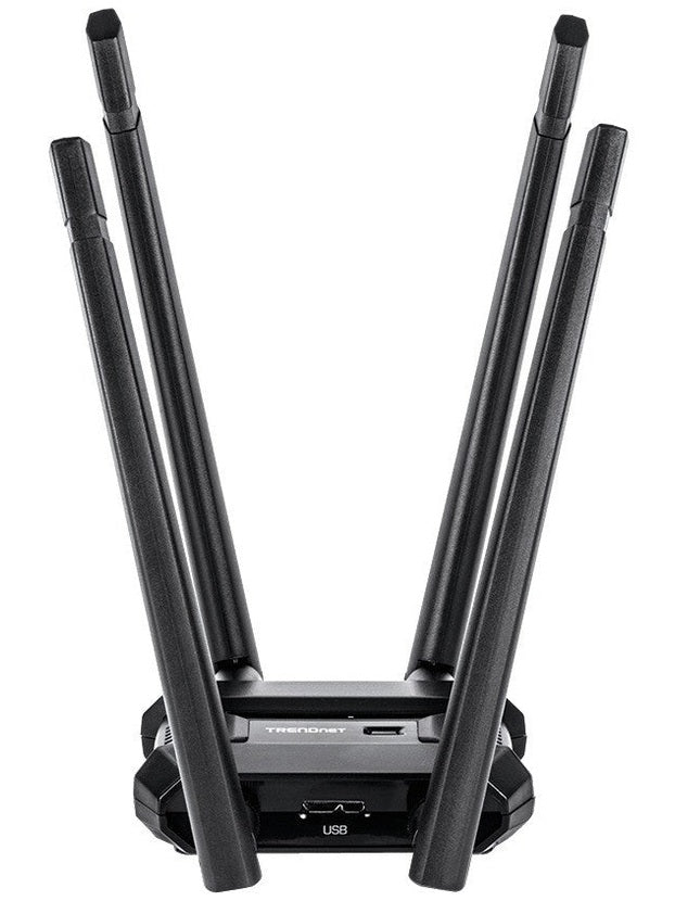 TRENDnet AC1900 High Power Dual Band Wireless USB Adapter, TEW-809UB, Stream 4K